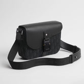 Dior Men's Small Spring/summer Saddle-style Flap Messenger Bag In Black With Oblique Print Fabric And Black Calfskin Chest Pouch Bag Shopping Bag 1ADPO049YKS_H00N #195817