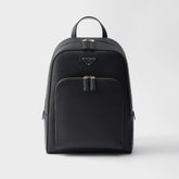 Prada Saffiano Classic Minimalist Business Backpack Printed Triangle Badge Adjustable Leather Shoulder Straps Two Way Zipper Closure Backpack Bag Bags 2VZ102_9Z2_F0002_V_DOO #79175