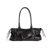 Balenciaga Women's Le City Bag East-West Motorcycle Bag Solid Color Leather Shoulder Bag Handbag Bags 8457042ABEK1000 #81473