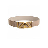 Zimmermann Women's Spring Summer Metal Leather Belt Letter Fashion Suede Black And White Classic Belt Ngvp #7725