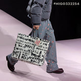 LOUIS VUITTON x Men's and Women's Shopper Tote Medium Bag Daily Cowhide Shopping Bag With Brand Logo Print #332254