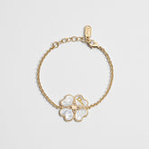 DIOR Dior Sparkling Clover Bracelet Gold-Finish Metal and Mother-of-Pearl #385419