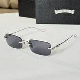 Chrome Hearts Men's and Women's Classic Square Frameless Round Mirror Logo Temple Marking Sunglasses Eyewear Accessories #79152
