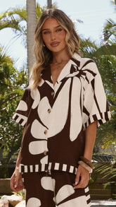 Camisa con botones Karissa - Estampado Acacia