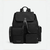 Bottega Veneta Crossroad Multi-Pocket Nylon Backpack Woven Leather Adjustable Straps #333014