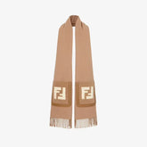 Fendi FF Brown Wool And Cashmere Blend Scarf #96771