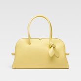 Jacquemus Le Turismo Women's Solid Bow Detail Zipper Closure Grained Leather Bowling Bag Tote Bags #75167