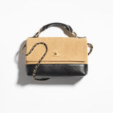 Chanel Women's Fashion Classic Suede Color Block Chain Handbag Tote Crossbody Bag Bags AS5637-B20827-U1536 #79236