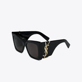 SAINT LAURENT Black Square Sunglasses Glasses #96756
