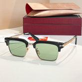 Jacques Marie Mage Alin Men's And Women's Spliced Metal Half-frame Tinted Sunglasses Fashion Modern Trend Casual Glasses Accessories Ngvp #2221