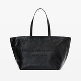 Alexander Wang Women's Punch Tote Laptop Bag - Black Large Capacity Bag with Alphabet Logo Stylish Heat-Pressed Leather Bags #82354A