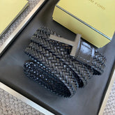 Tom Ford Men's Simple Braided Belt Width 4cm Ngvp #6214