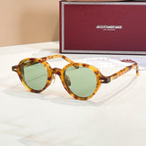 Jacques Marie Mage Clark Men's And Women's Modern Cool Colored Glasses Round Frame Sunglasses Fashion Trend Casual Glasseses Accessories Ngvp #2199