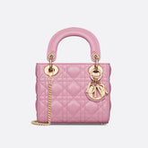 Dior Lady Women's Solid Color Metal Pendant Removable Chain Shoulder Strap Wicker Pattern Sheepskin Leather Single Shoulder Crossbody Handbag Bag Bags #77461