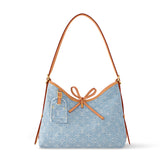 Louis Vuitton Women's Carryall Small Denim Logo Tote Bag Solid Color Mother-And-Child Bag Canvas And Leather Underarm Bag Bags M11462 #81484