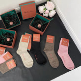 Loro Piana Women's Men's Four Seasons Cashmere Socks Four Pairs In A Box High Quality Four Color Socks #98291