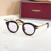 Jacques Marie Mage Delage Men's And Women's Temperament Spell Color Glasses Round Frame Sunglasses Fashion Trend Casual Glasseses Accessories Ngvp #2211