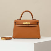 Hermes Women's Fashion Classic Mini Kelly Gold Buckle Cowhide Shoulder Bag Handbag Tote Bag Crossbody Bag Bags H071302CC37 #78359
