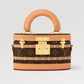 Louis Vuitton Ellis Handbags New Vintage-print Oval Hard-shell Clutch Leather Shoulder Strap Crossbody Bags Artisanal Handbag Bag M24843 #196189
