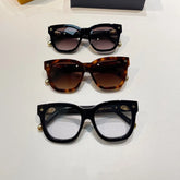Louis Vuitton Eyeglasses Monogrammed Acetate Metal Irregular Shape Sunglasses Glasses #98563