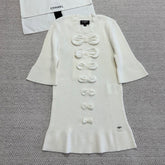 Chanel Top-quality Version Bow Knitted Short Sleeves #376427