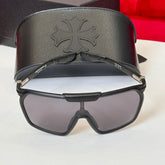 Chrome Hearts Men's And Women's Fashionable Motorcycle Style Color Blocking 925 Silver Decorative Sunglasses Sports Glasses Ngvp #8382