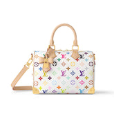 Louis Vuitton Lv X Tm Speedy Bandoulière 25 Women's Colorful Monogram Print Adjustable Detachable Strap Leather Shoulder Crossbody Bag Tote Bags #76128