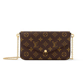 Pochette Félicie Louis Vuitton Women's Pochette Accessoires Handbag Logo Full Printed Solid Color Cowhide Casual Shoulder Bag Bags #75759