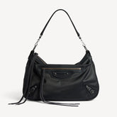 Balenciaga Men's Le City Moto Medium In Black Retro Nylon Motorcycle Bag Stylish Casual Crossbody Shoulder Bag #194664