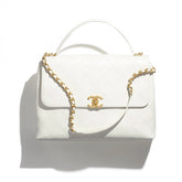 Chanel Women's Fashion Classic Solid Color Diamond Quilted Handle Top Closure Briefcase Chain Bag Bags #78965