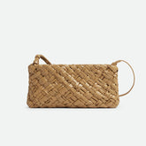 Bottega Veneta Kalimero Cha-Cha Women's Solid Color Zipper Closure Woven Cow Leather Tote Shoulder Bag Bags #75864