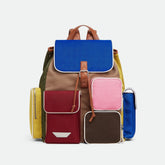 Bottega Veneta Men's Crossroad Multi-pocket Backpack Colorful Nylon Backpack Tote Bag Dopamine Colorway Fashionable Casual Bags #196052
