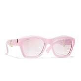 Chanel Women's Solid Color Nylon Fabric Square Sunglasses Eyewear Glasses #77519