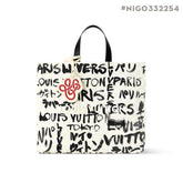 LOUIS VUITTON x Men's and Women's Shopper Tote Medium Bag Daily Cowhide Shopping Bag With Brand Logo Print #332254