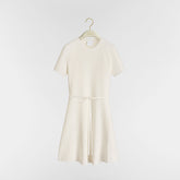 DIOR Short Belted Dress Ecru Dior Oblique Technical Jacquard #377958