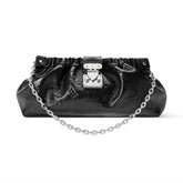 Louis Vuitton Pochette Sling PM H27 Women Handbags Trendy Black And Silver Chain Clutch Bag Bags #82425A