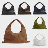 Bottega Veneta Hop Large Multicolor Collection Intrecciato Woven Shoulder Bag Suede Glossy Leather 100% Genuine Leather Fashion Temperament Bags 763970V3IV12190 #81129