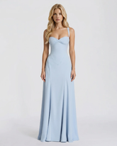 Ava Corset Maxi Dress - Light Blue