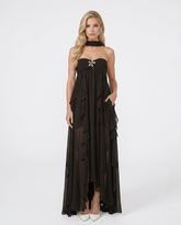 Catherine Halter Maxi Dress - Black
