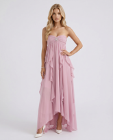 Catherine Halter Maxi Dress - Purple
