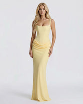 Cerene Corset Maxi Dress - Yellow