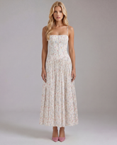 Cielle Floral Midi Dress - Floral Print