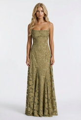 Francis Butterfly Maxi Dress - Green