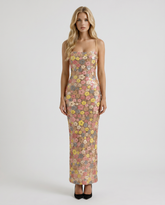 Gwynne Floral Sequin Maxi Dress - Multi