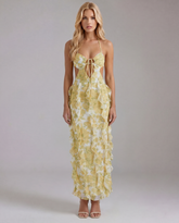 Lola Ruffle Maxi Sundress - Yellow