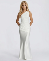 Noelle Draped Maxi Dress - White