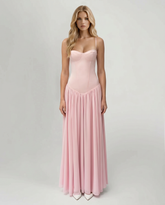 Rosa Corset Maxi Dress - Pink