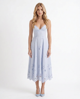 Sara Flare Midi Dress - Blue