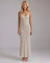 Suki Satin Slip Maxi Dress - Beige