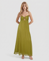 Tatum Keyhole Maxi Dress - Olive Green